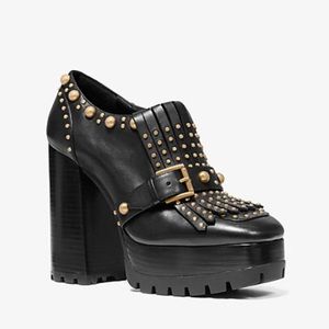 Michael Kors Alberta Studded Kiltie Loafers Size 6